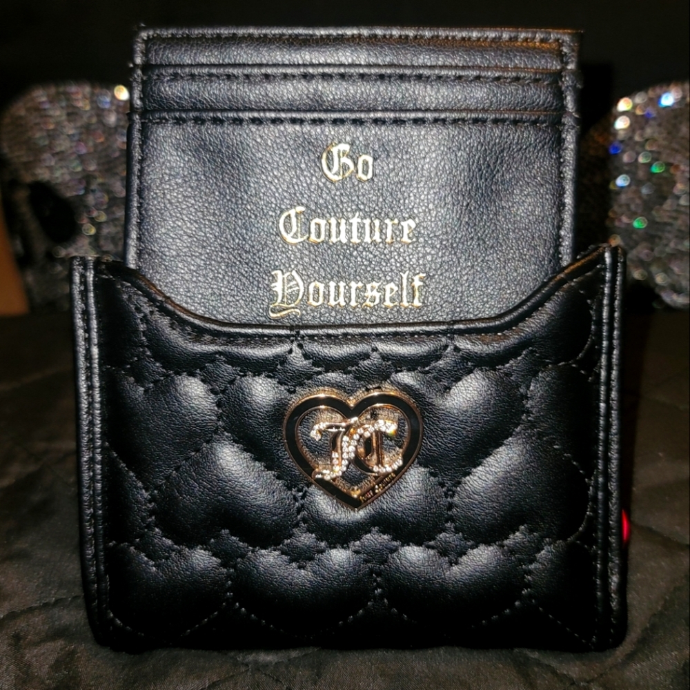 Juicy couture bifold mini black wallet